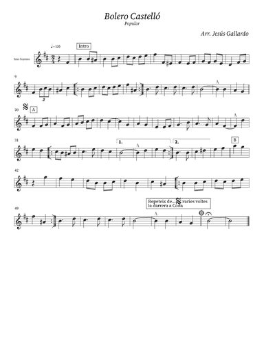 Bolero de Castelló (arr. Jesús Gallardo)