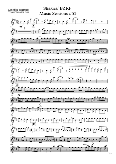 Shakira: Bzrp Music Sessions Vol. 53 (arr. Valentina Ruiz)