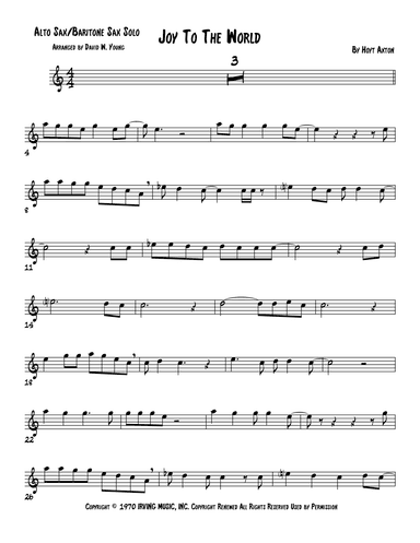 Joy To The World (arr. David W. Young)