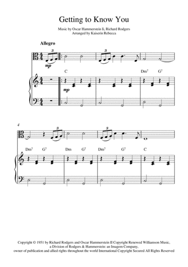 Getting To Know You (arr. Kaiserin Rebecca)