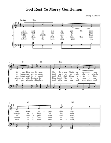 God Rest Ye Merry, Gentlemen (arr. Hajii Moises)