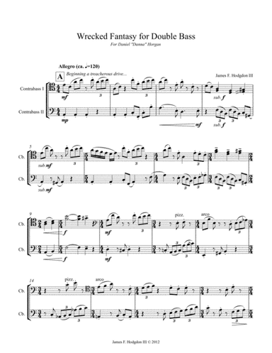 Wrecked Fantasy For Double Bass Duet