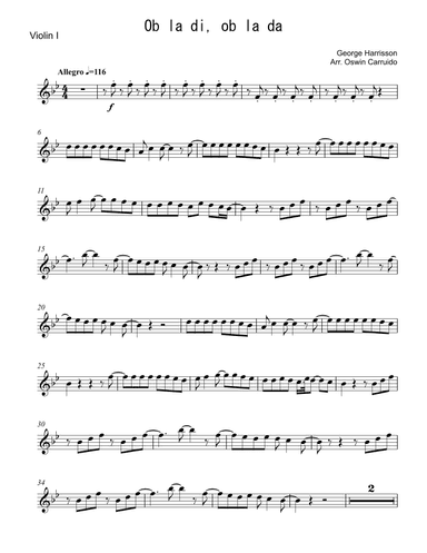 Ob-la-di, Ob-la-da (arr. Oswin Carruido)