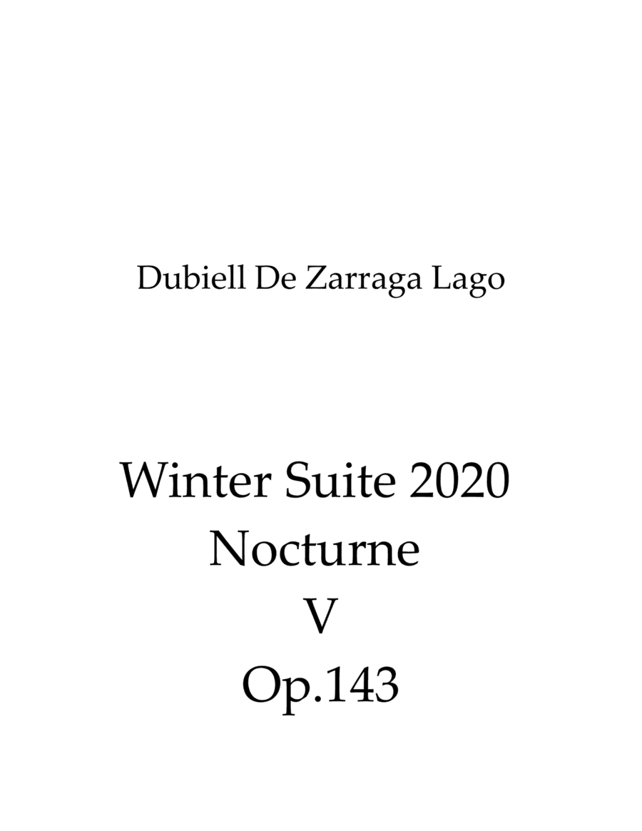 Winter Suite 2020 Nocturne Op.143