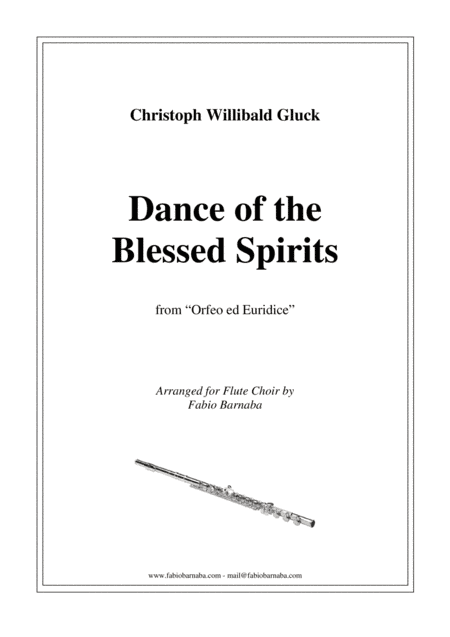 Dance of the Blessed Spirits (from Orfeo ed Euridice) - for Flute Choir (arr. Fabio Barnaba)