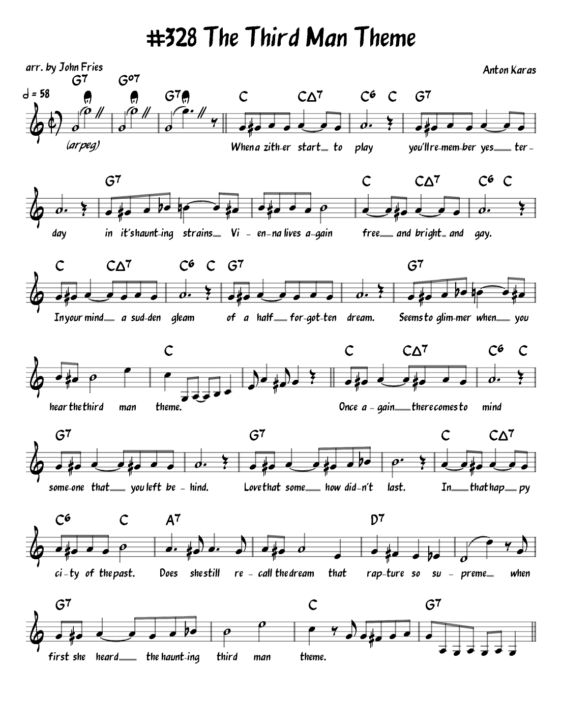 The Third Man (the Harry Lime Theme) (arr. John Fries)