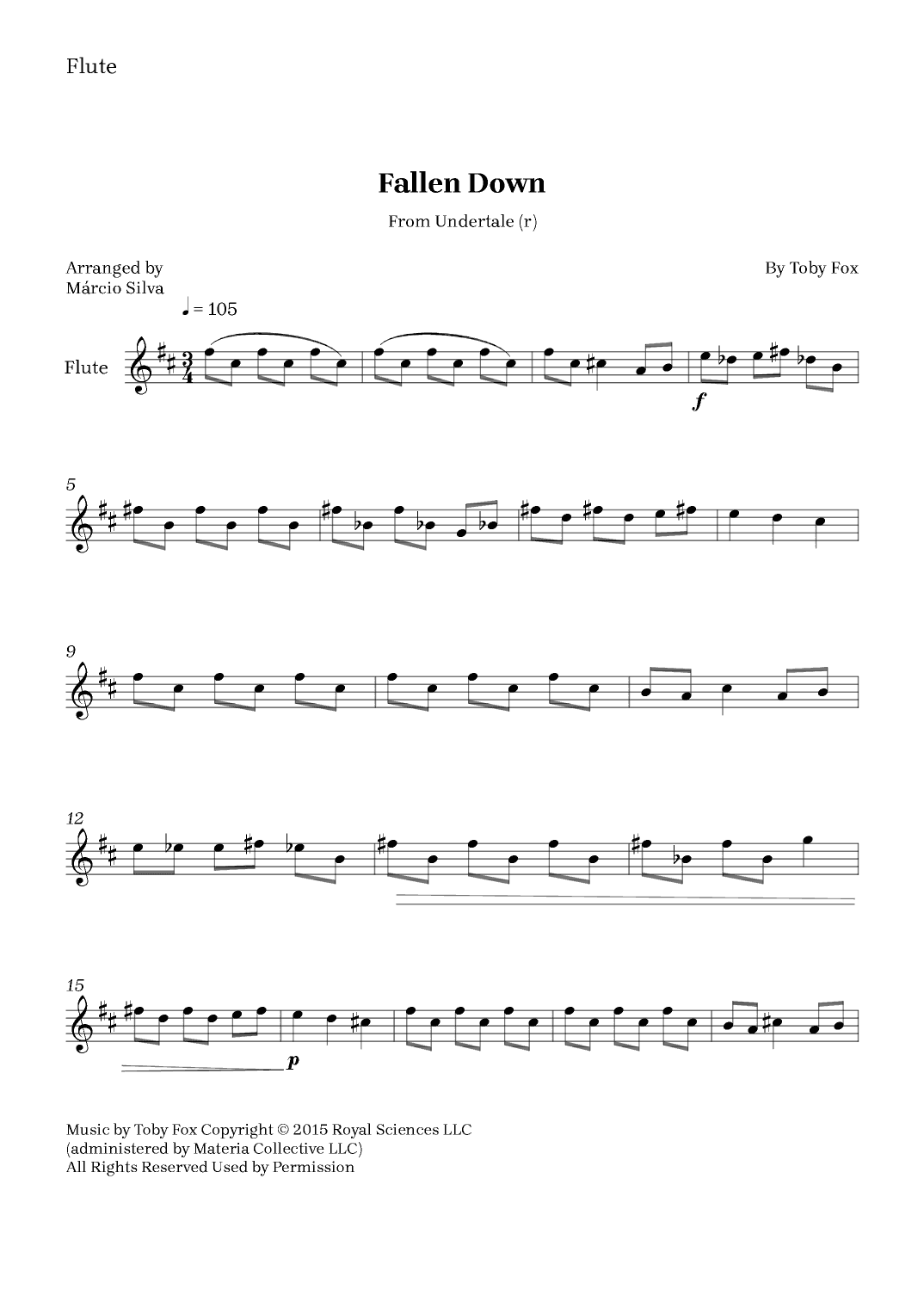 Fallen Down (arr. Márcio Silva)