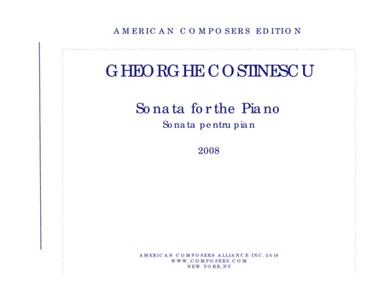 [Costinescu] Sonata for the Piano