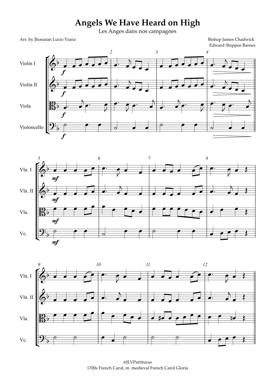 Angels We Have Heard on High (arr. Jhonatan Lucio Viana)