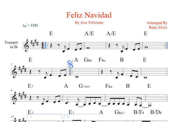Feliz Navidad (arr. Rene Alves)