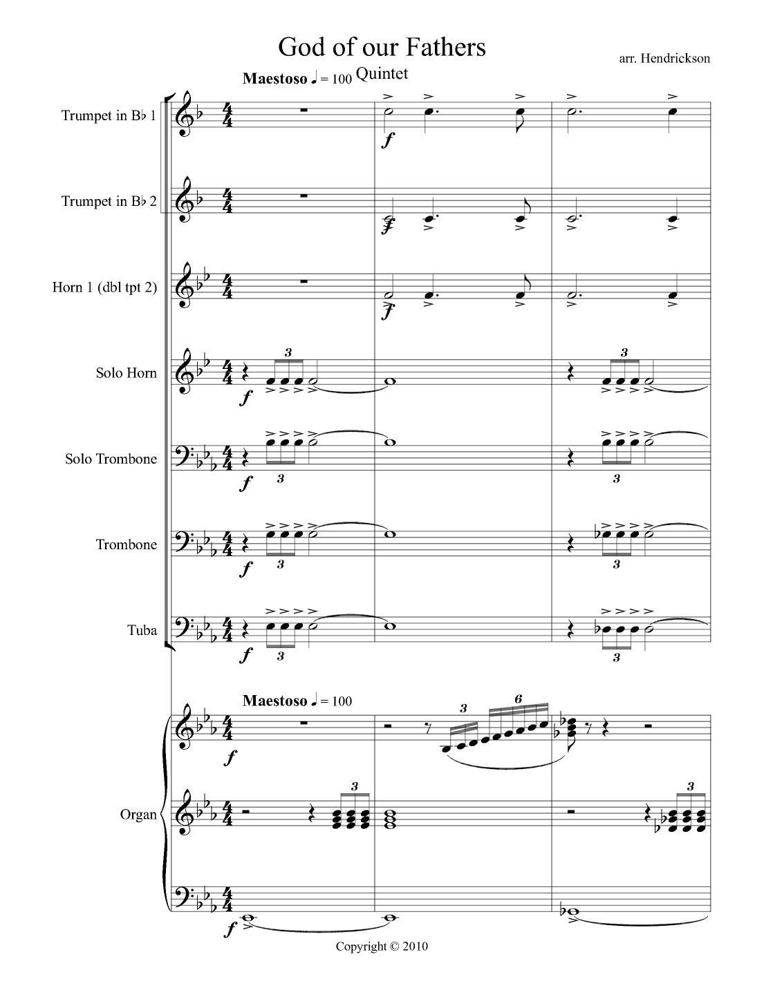 God of our Fathers (arr. Robert Hendrickson)