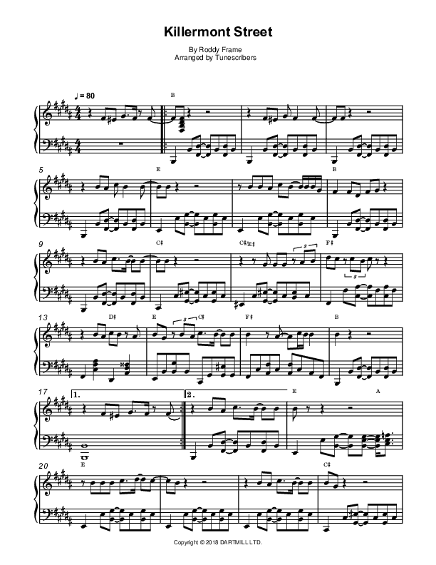 Killermont Street (arr. Tunescribers)