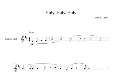 Holy, Holy, Holy (Clarinet Solo) (arr. B. C. Dockery)