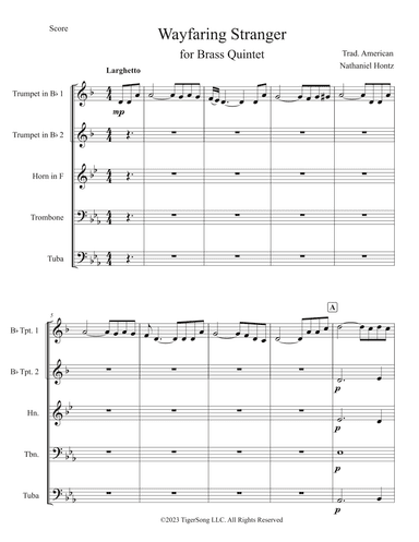 Wayfaring Stranger (for Brass Quintet) (arr. Nathaniel Hontz)