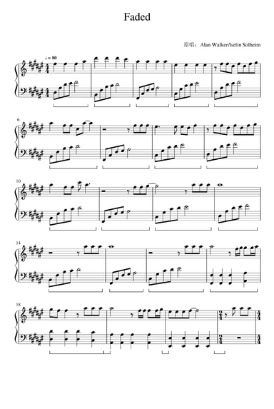 Faded (arr. Alan Walker)