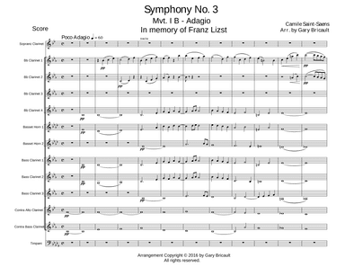 Mvt. Ib - Adagio from Symphony No. 3 (arr. Gary Bricault)