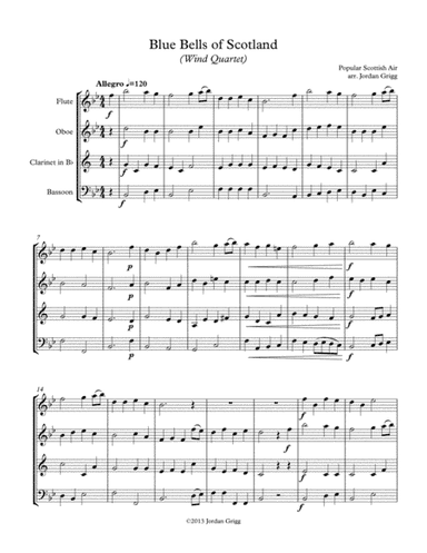 Blue Bells of Scotland (Wind Quartet) (arr. Jordan Grigg)