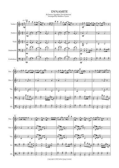 Dynamite (arr. Matthew pyeon)