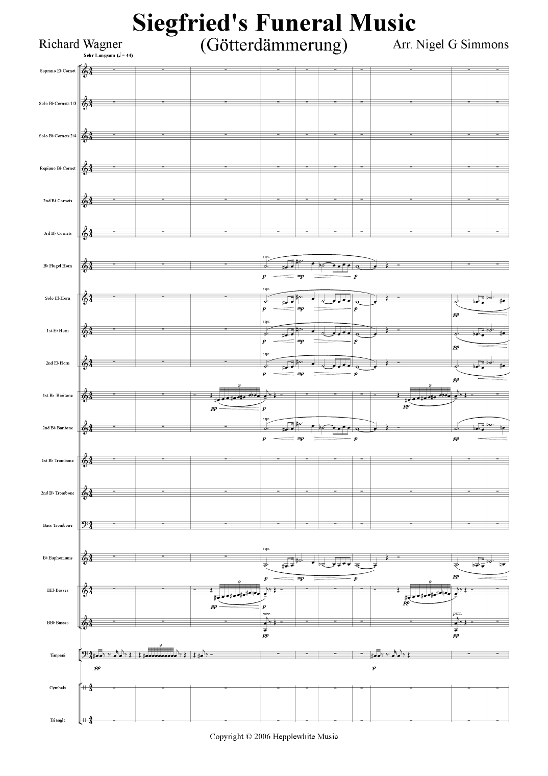 Siegfried's Funeral Music (Götterdämmerung) (arr. Nigel Simmons)