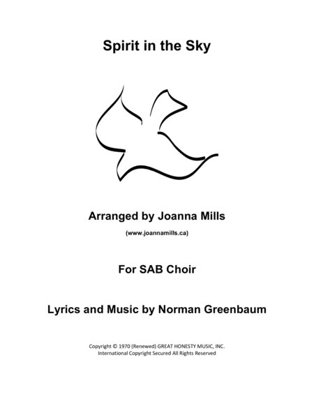 Spirit In The Sky (arr. Joanna Mills)