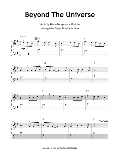 Beyond The Universe (arr. Felipe Silveira de Lima)