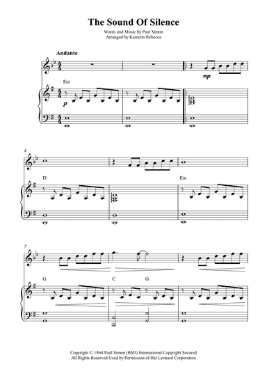 The Sound Of Silence (arr. Kaiserin Rebecca)