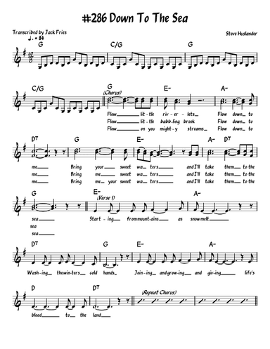 Down To The Sea (arr. John Fries)