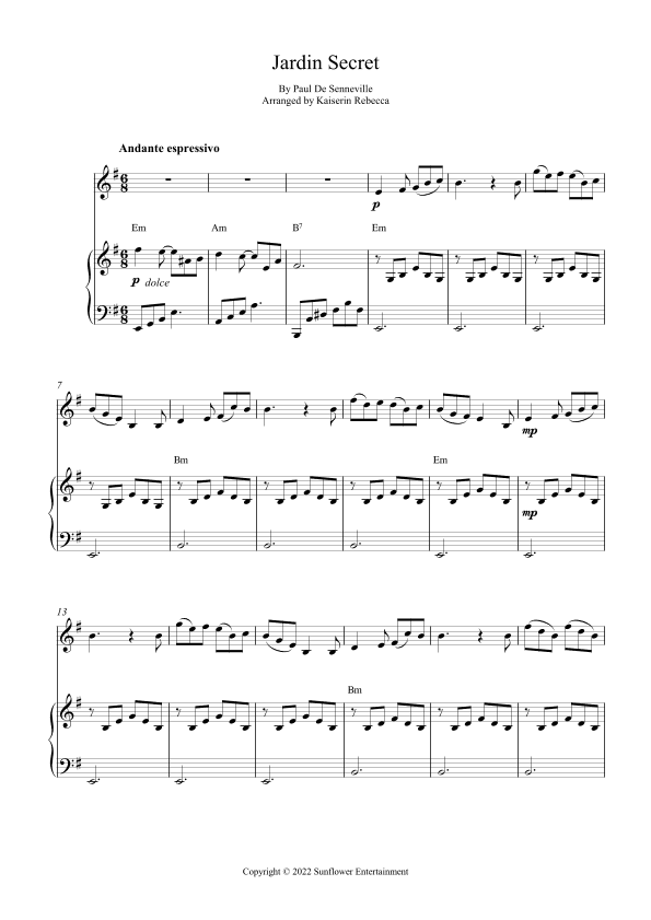 Jardin Secret (arr. Kaiserin Rebecca)