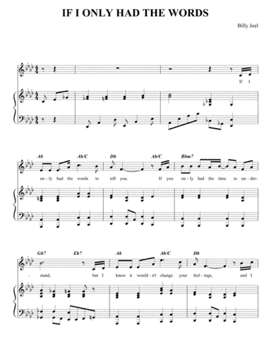 If I Only Had The Words (to Tell You) (arr. JNWillMusic)