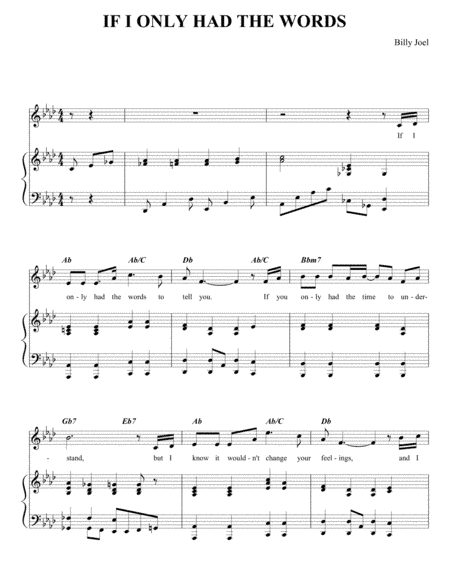 If I Only Had The Words (to Tell You) (arr. JNWillMusic)