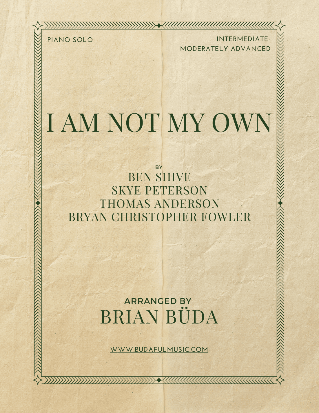 I Am Not My Own (arr. Brian Buda)