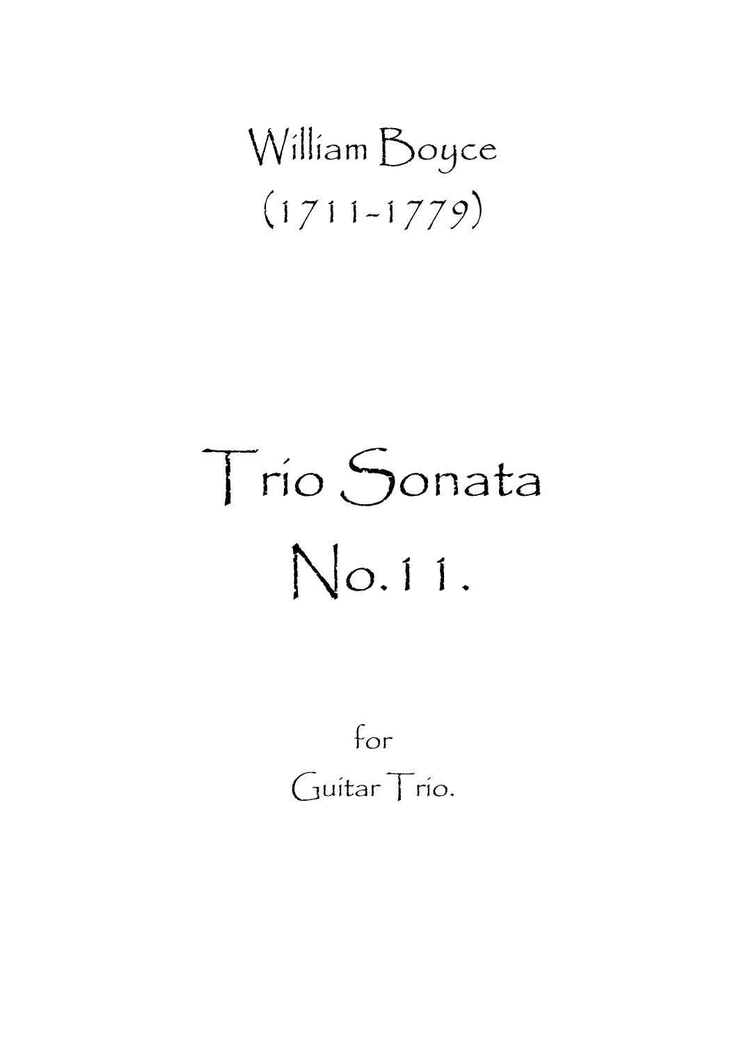 Trio Sonata No.11 (arr. Spence Bundy)