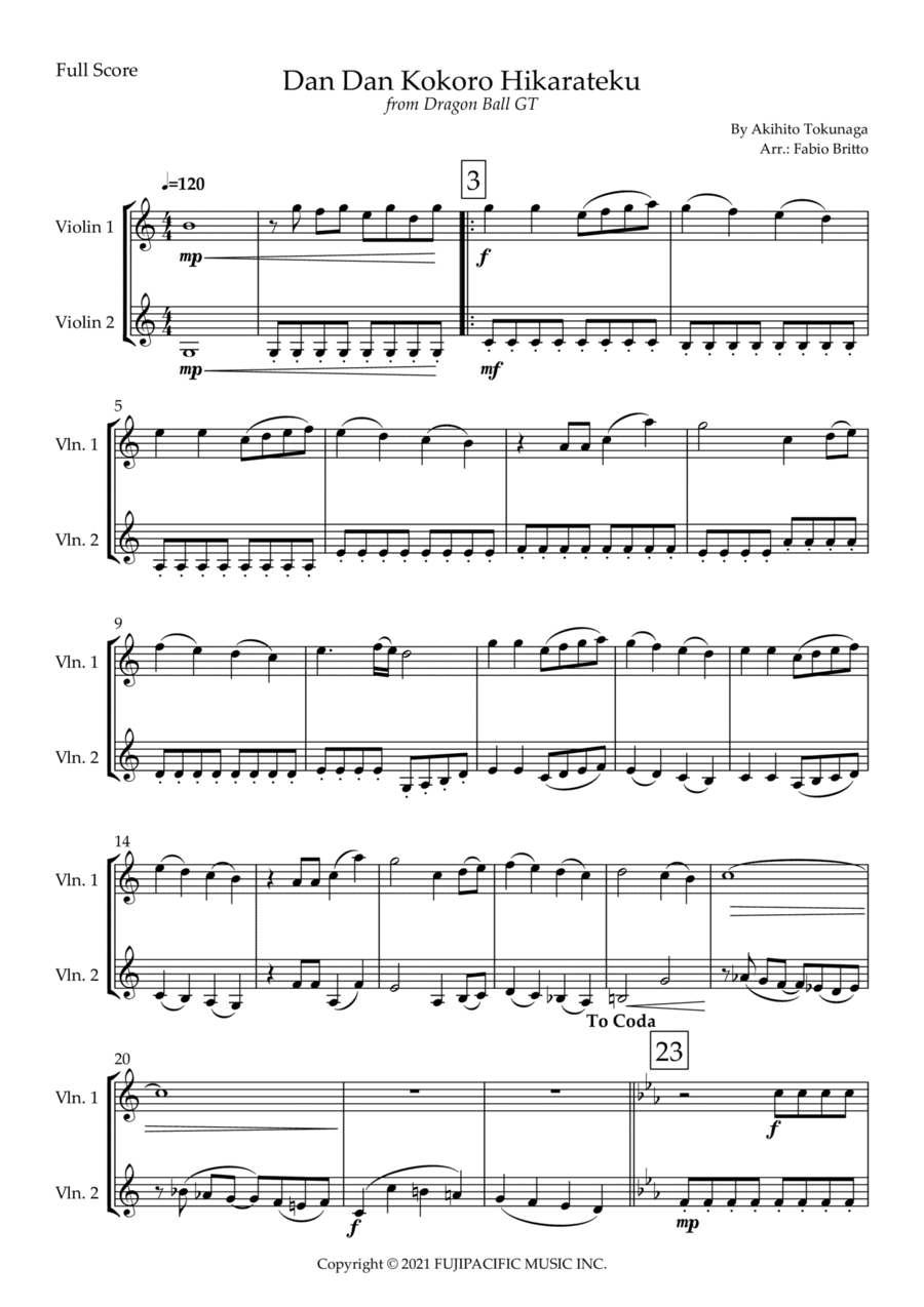 Dragon Ball Gt (arr. Fabio Britto)