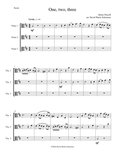 Eight Classical and Traditional Canons for 3 violas (arr. David Warin Solomons)