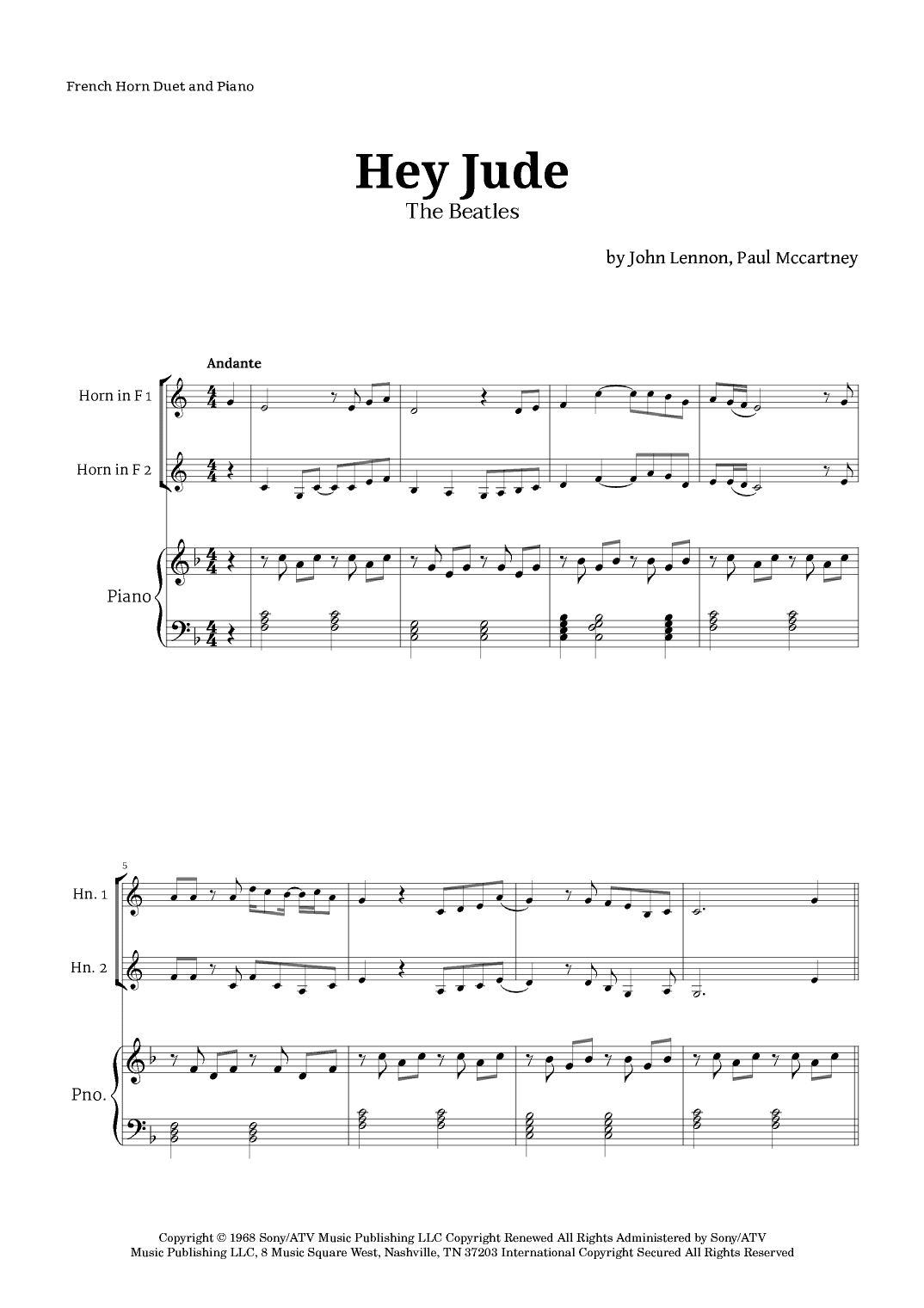 Hey Jude (arr. Langanho)