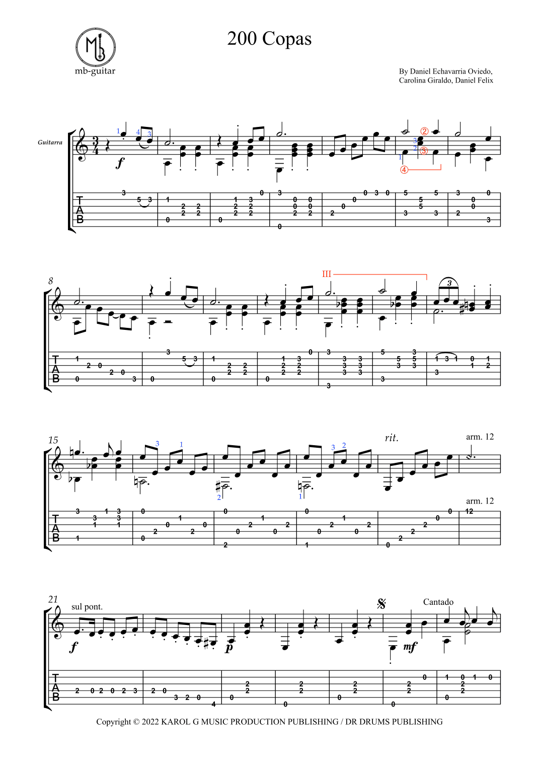 200 Copas (arr. mb-guitar)