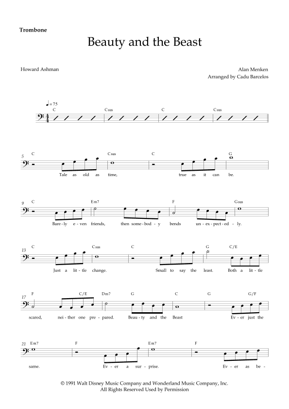 Beauty And The Beast (arr. Cadu Barcelos)