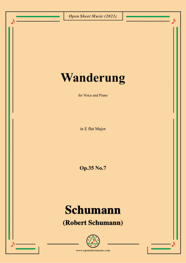 Schumann-Wanderung,Op.35 No.7 in E flat Major (arr. Open Cloud)