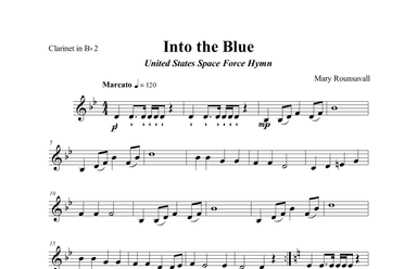 US SPACE FORCE HYMN (Into the Blue) Bb CLARINET 2