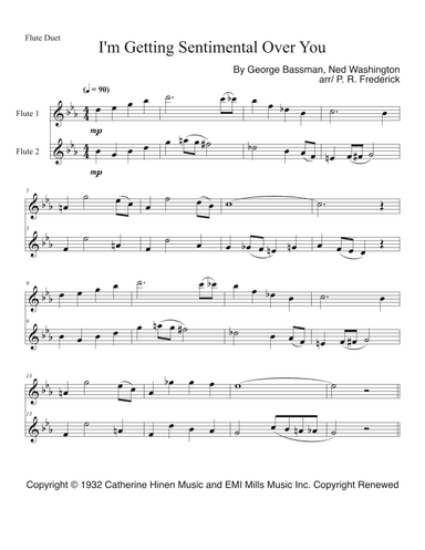I'm Getting Sentimental Over You (arr. P. R. Frederick)