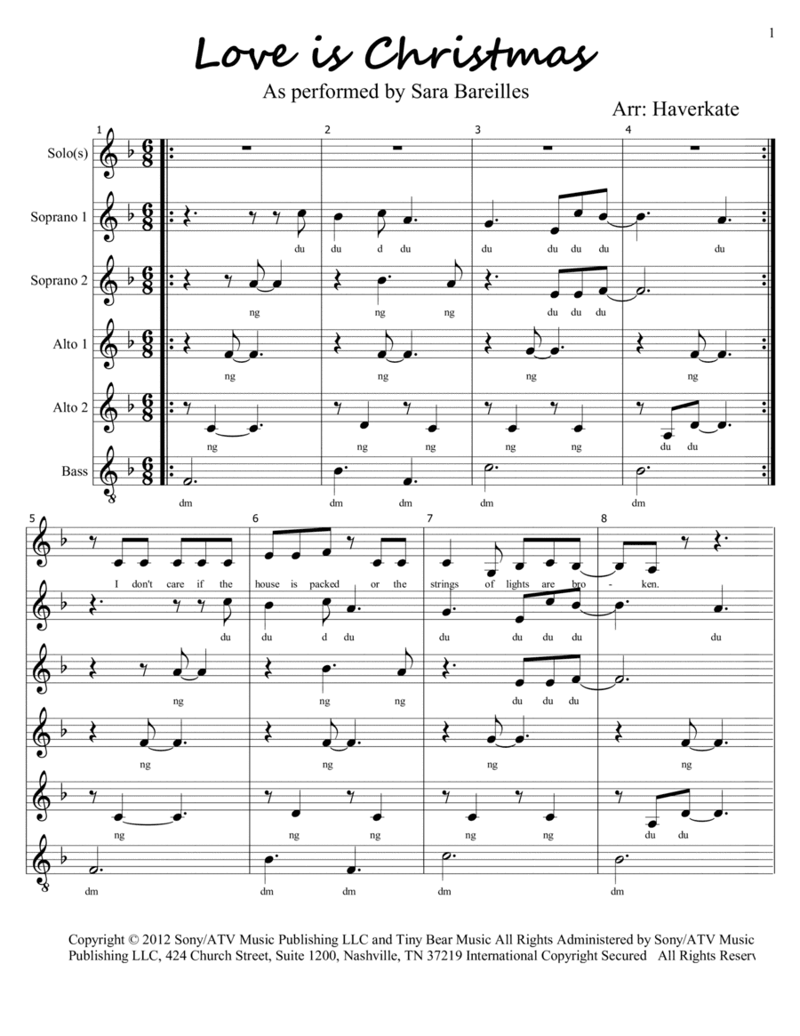Love Is Christmas (arr. Brian Haverkate)