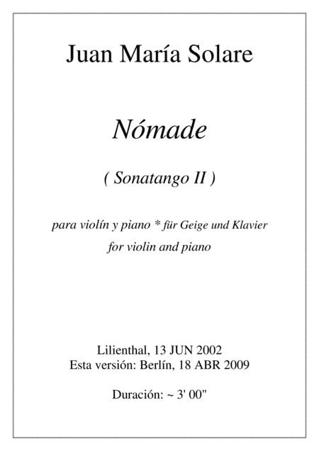 Nómade [violin + piano]