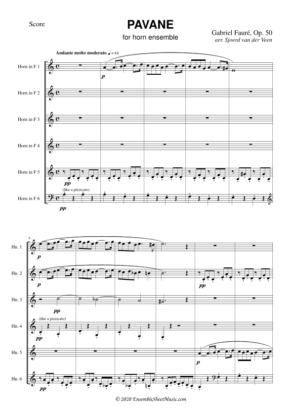 Pavane, op. 50 (arr. Sjoerd van der Veen)