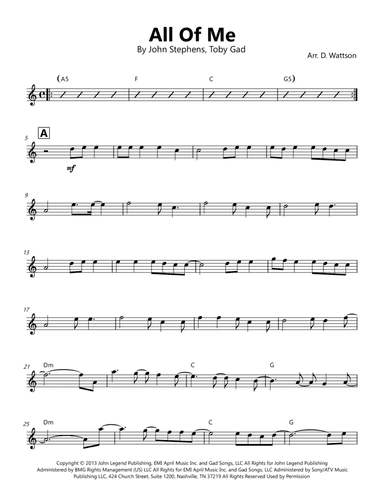 All Of Me (arr. Douglas Wattson)