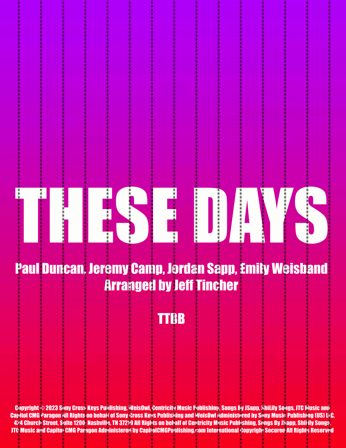 These Days (arr. Jeff Tincher)