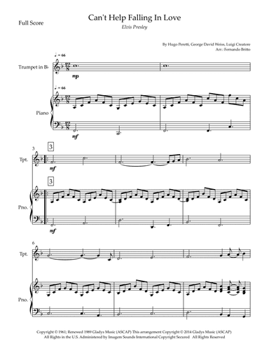 Can't Help Falling In Love (arr. Fernando Britto)