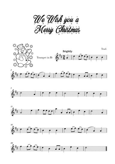 We Wish you a Merry Christmas (for Trumpet) (arr. Cadenza Editions)