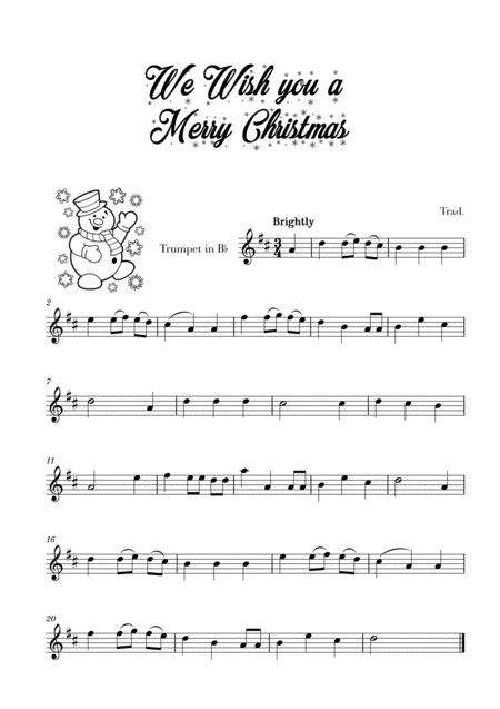 We Wish you a Merry Christmas (for Trumpet) (arr. Cadenza Editions)