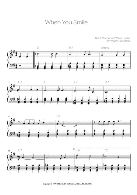 When You Smile (salter/macdonald) (arr. Martin Kratochwil)