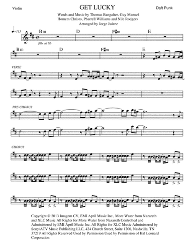 Get Lucky (arr. Jorge Juárez)